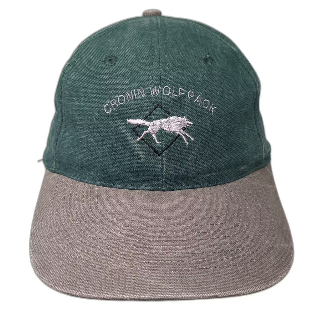 Headshot Baseball Cap Green Gray OS Cronin Wolfpack Embroidered Slideback Hat